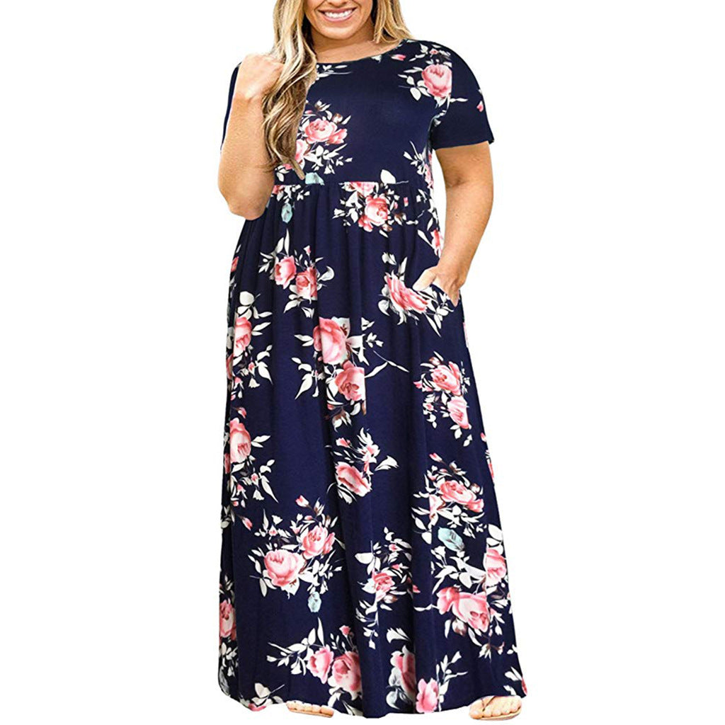 L-5X Plus Size Maxi Dress Long Dresses ...